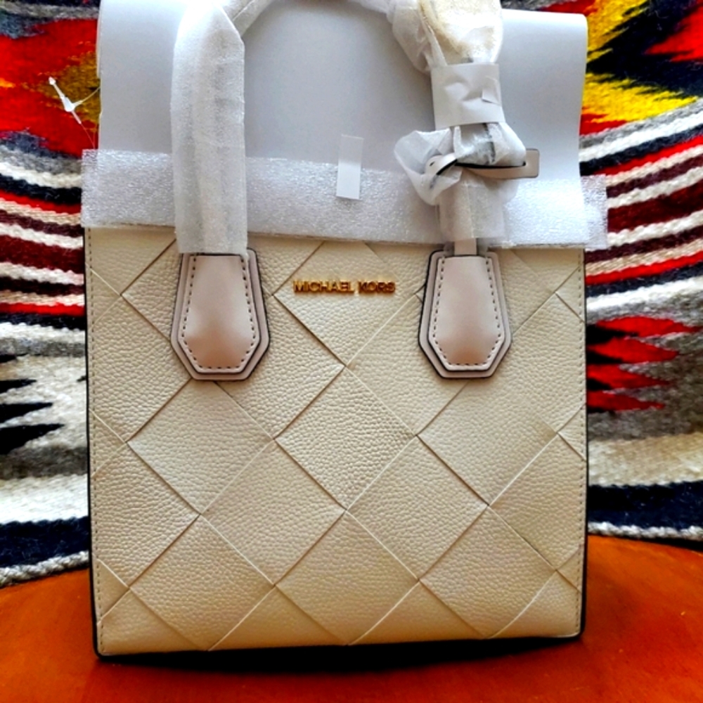 Mercer Med Woven Leather Crossbody